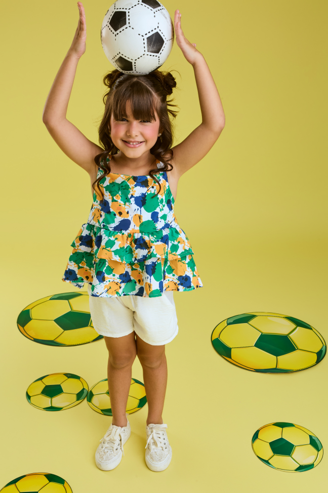 Conjunto COPA 2026 Futebol de Cores TAM: 6 e 8