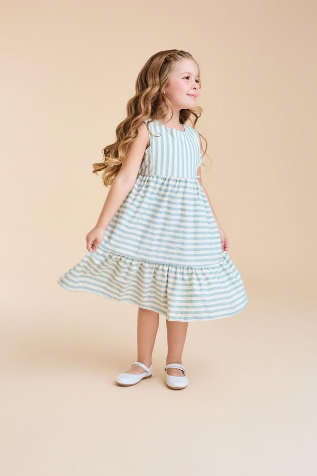 VESTIDO ELLEN LISTRADO EM LINHO TAM:4