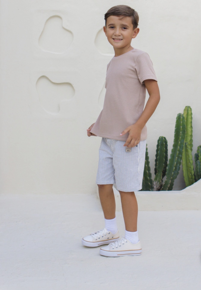 CAMISA MALHA TEXTURIZADA BROWN HERITAGE TAM:4