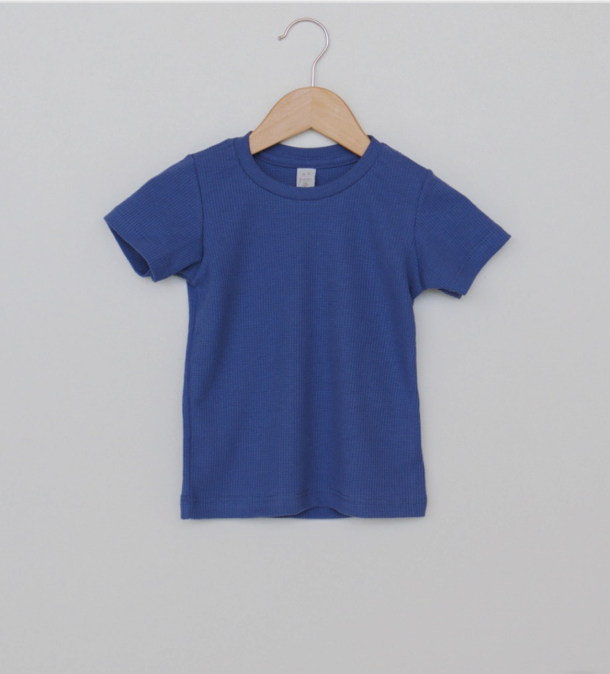 Camisa Malha Texturizada Azul Imperial TAM:6
