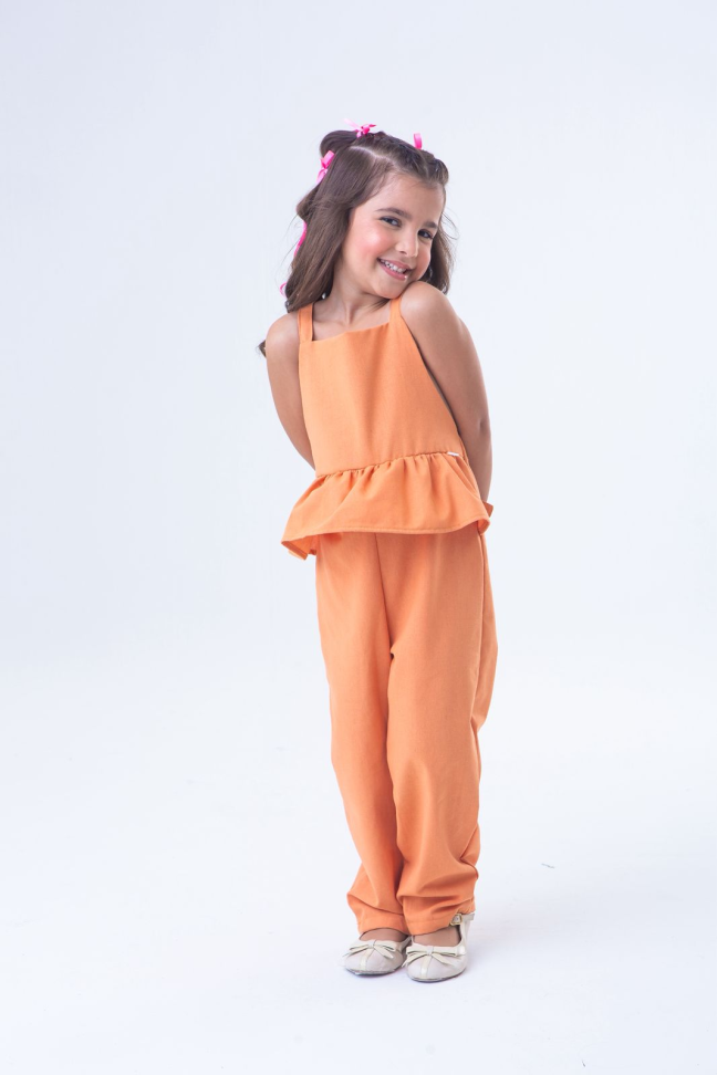 Macacão Infantil Débora Salmon Candy Linho TAM:4