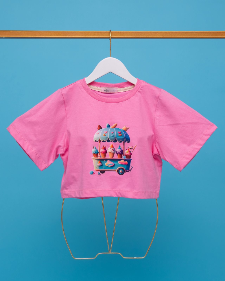 Cropped Infantil Rosa TAM:4