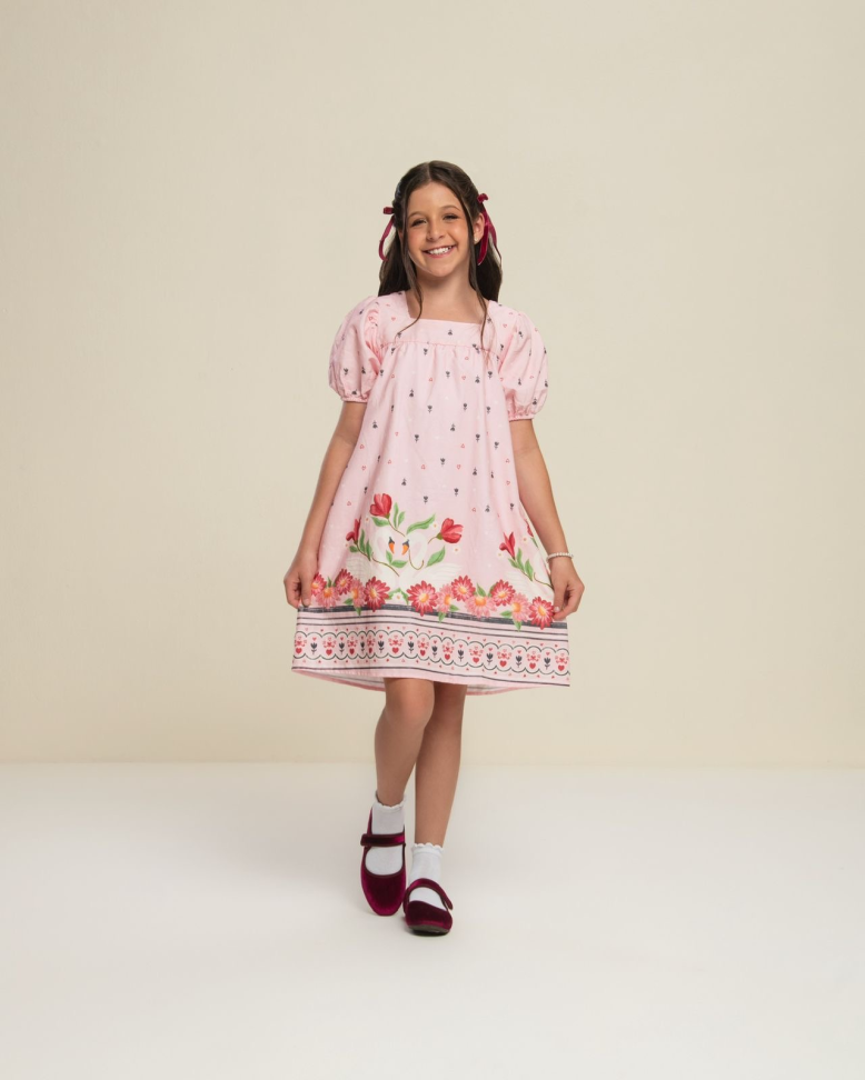 Vestido Lago dos Cisnes Rosa TAM:6