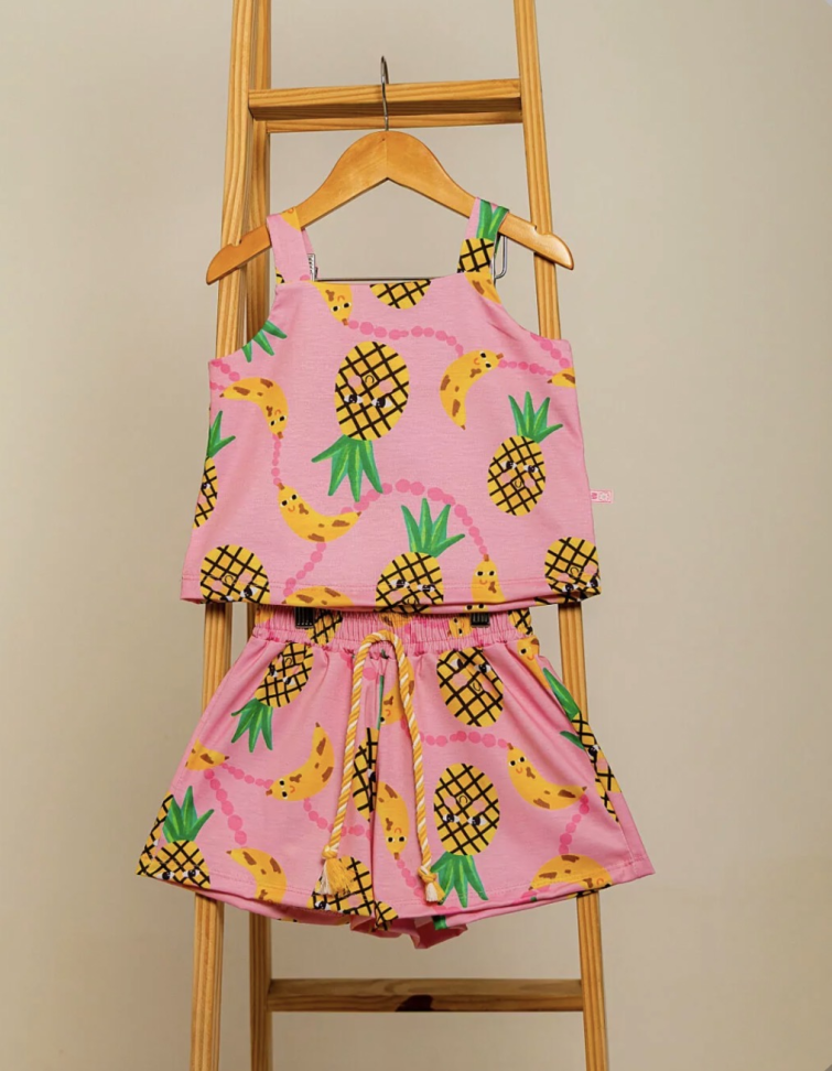 CONJUNTO DOCE MARIA - BANANA E ABACAXI TAM:8