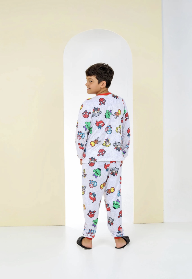 Pijama Avengers Tradicional Longo TAM: 4, 8 - #3