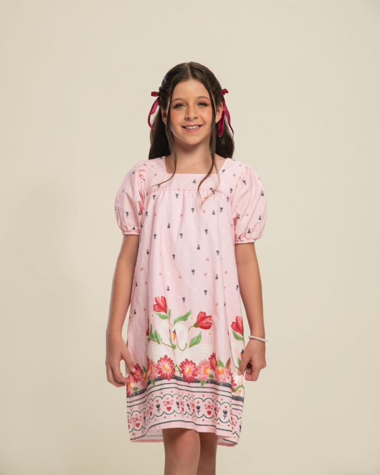 Vestido Lago dos Cisnes Rosa TAM:6