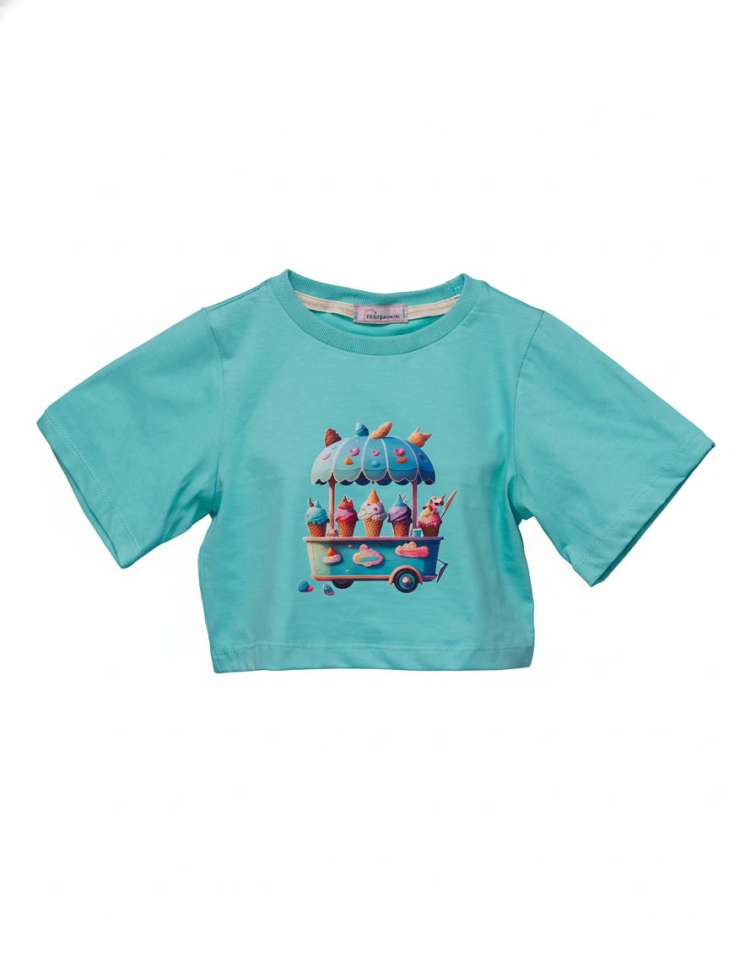 Cropped Infantil Verde TAM:8