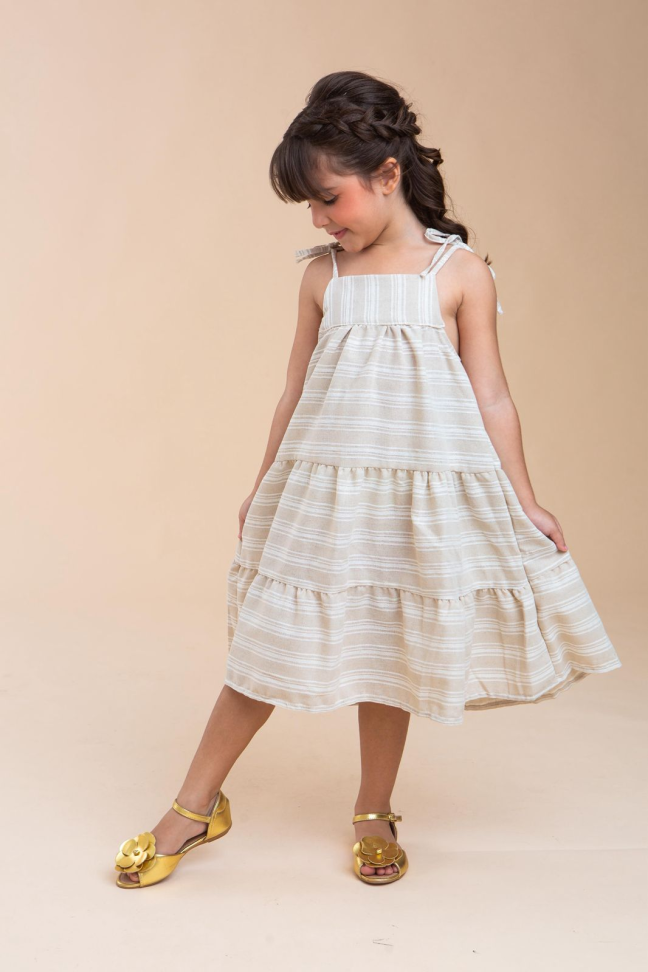 Vestido Infantil Maria Linho Listras TAM:4 - #3