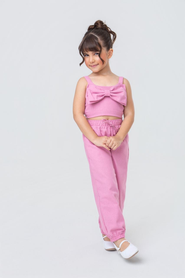 Conjunto em Linho Rosa TAM:6