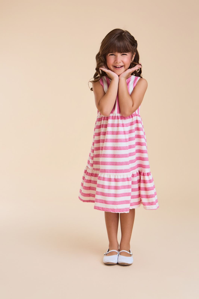 VESTIDO ELLEN LISTRADO EM LINHO TAM:6
