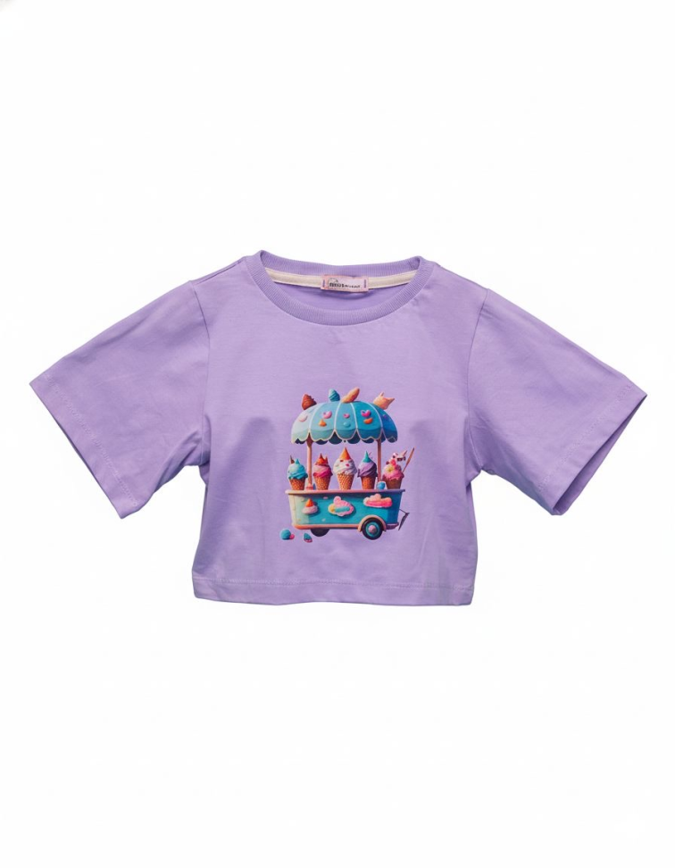 Cropped Infantil Lilás TAM:2