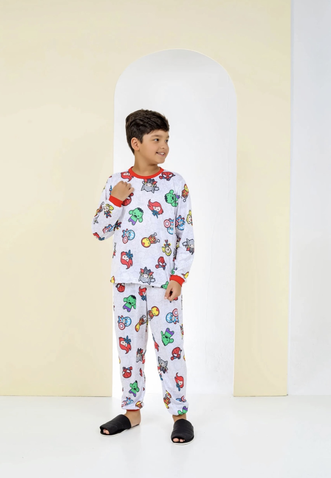 Pijama Avengers Tradicional Longo TAM: 4, 8