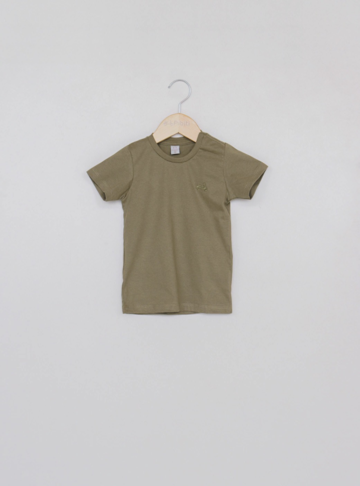 CAMISA BASICA C/BORDADO KHAKI TAM:8