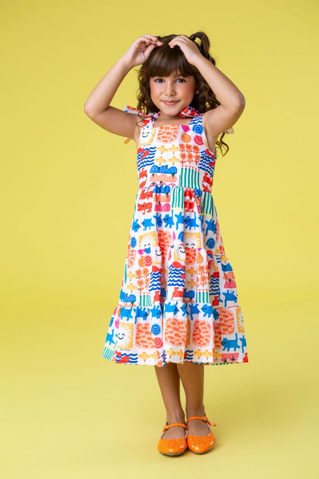 Vestido Infantil Cecília Estampado TAM:6