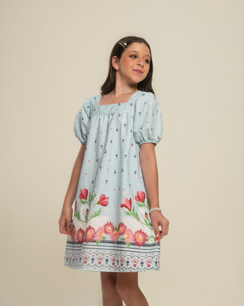 Vestido Lago dos Cisnes Azul TAM:8 - #3