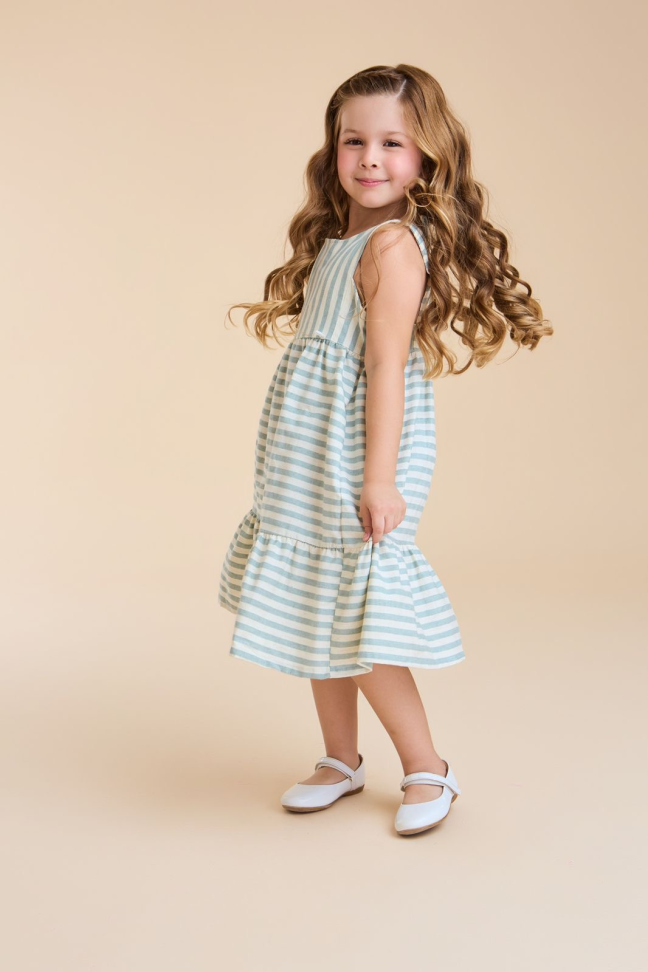 VESTIDO ELLEN LISTRADO EM LINHO TAM:4