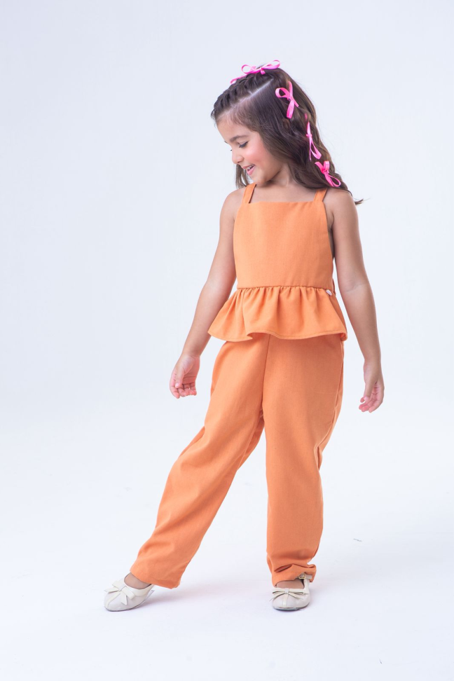 Macacão Infantil Débora Salmon Candy Linho TAM:4