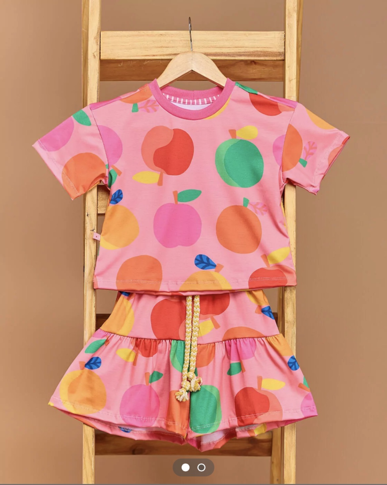 Conjunto Bambolê - FRUTINHAS DE COR TAM:6,8