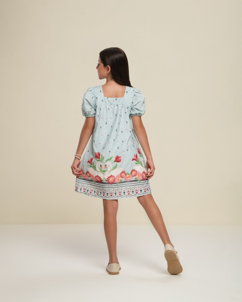 Vestido Lago dos Cisnes Azul TAM:8