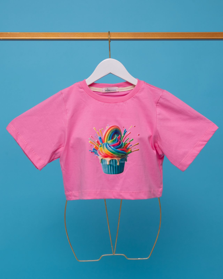 Cropped Infantil Rosa TAM:6