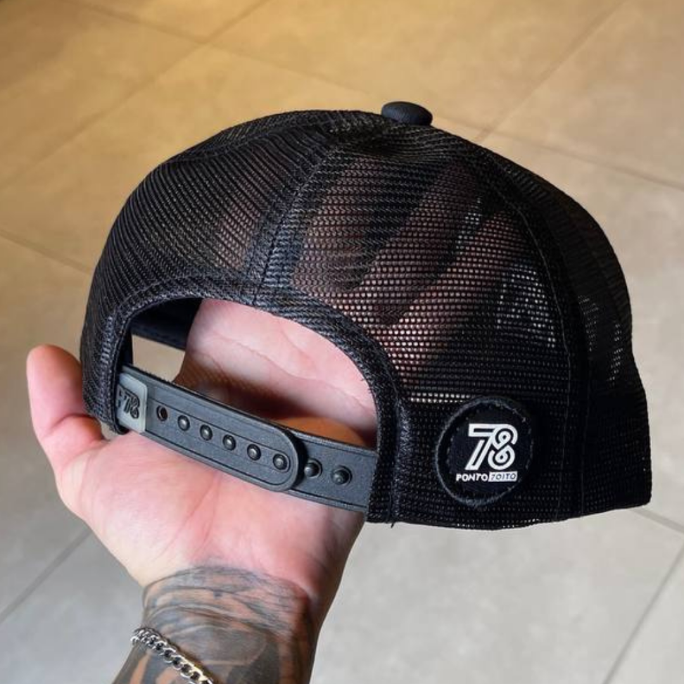 BONÉ MASCULINO PONTO 78 TRUCKER STEALTH - BLACK & GRAY EDITION