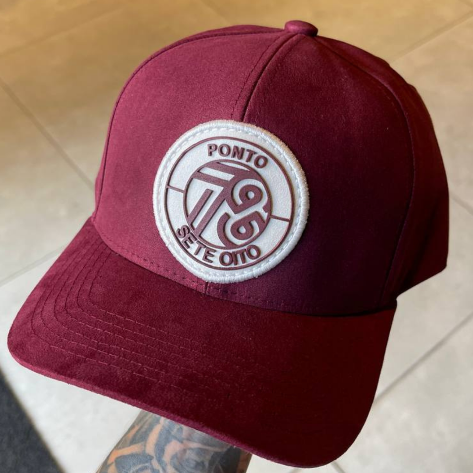 BONÉ MASCULINO PONTO 78 NOBUCK WINE - PREMIUM EDITION