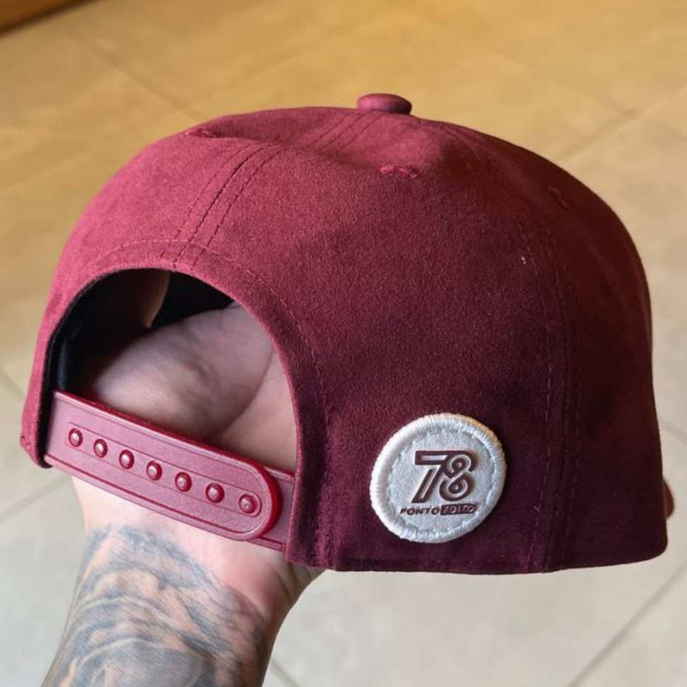 BONÉ MASCULINO PONTO 78 NOBUCK WINE - PREMIUM EDITION