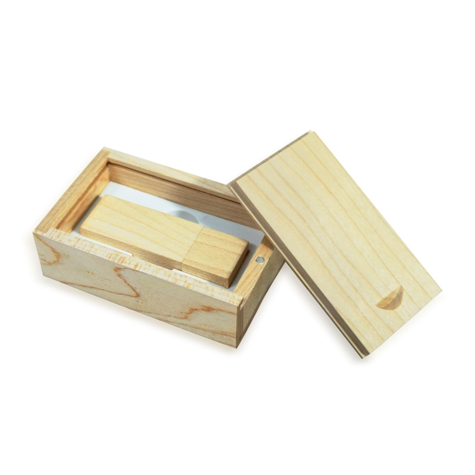 Pendrive de Bambu com caixa - #3