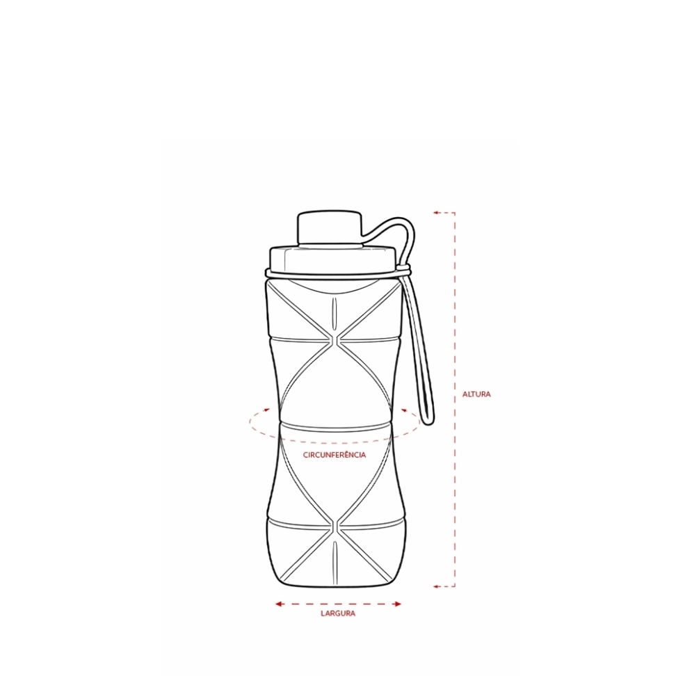 Garrafa dobrável de Silicone 600ml - #6