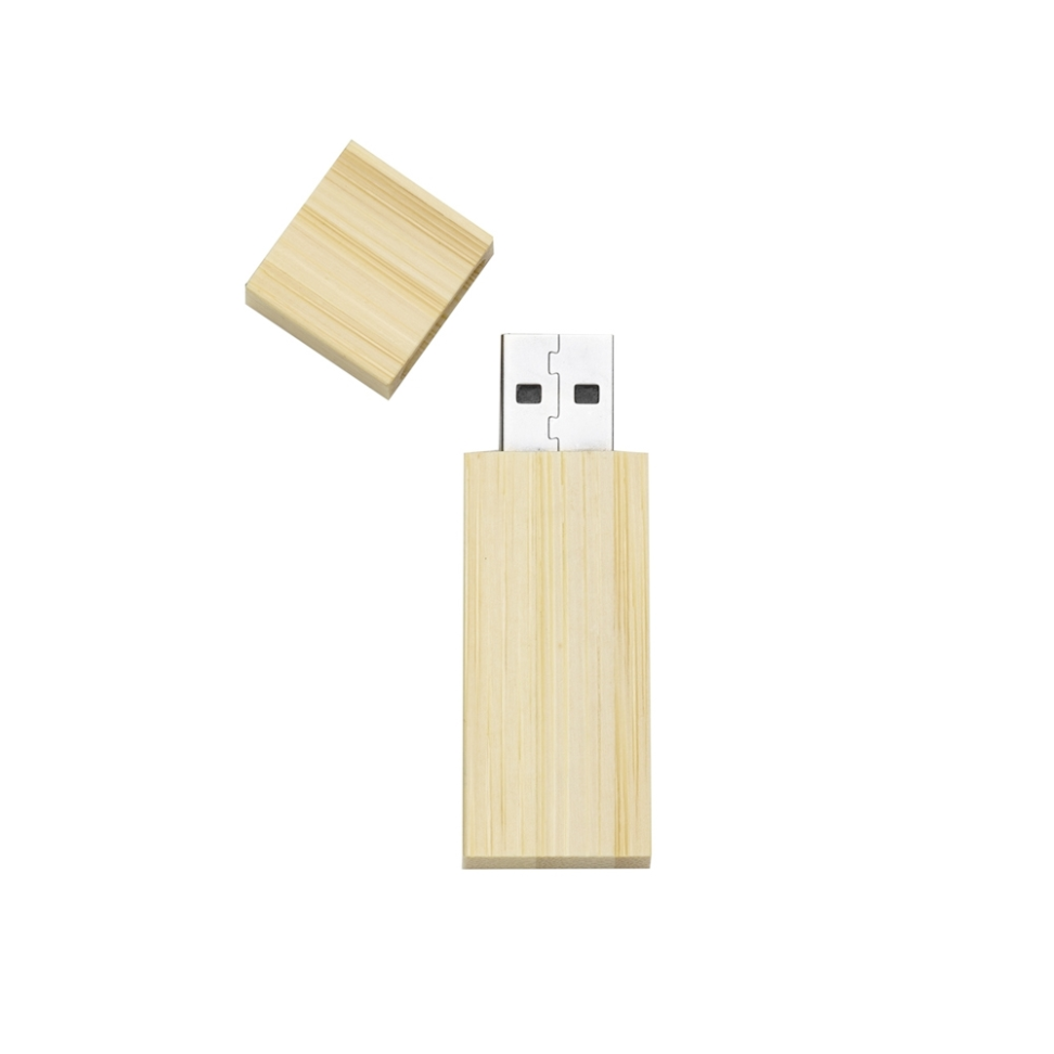Pendrive de Bambu com caixa - #4