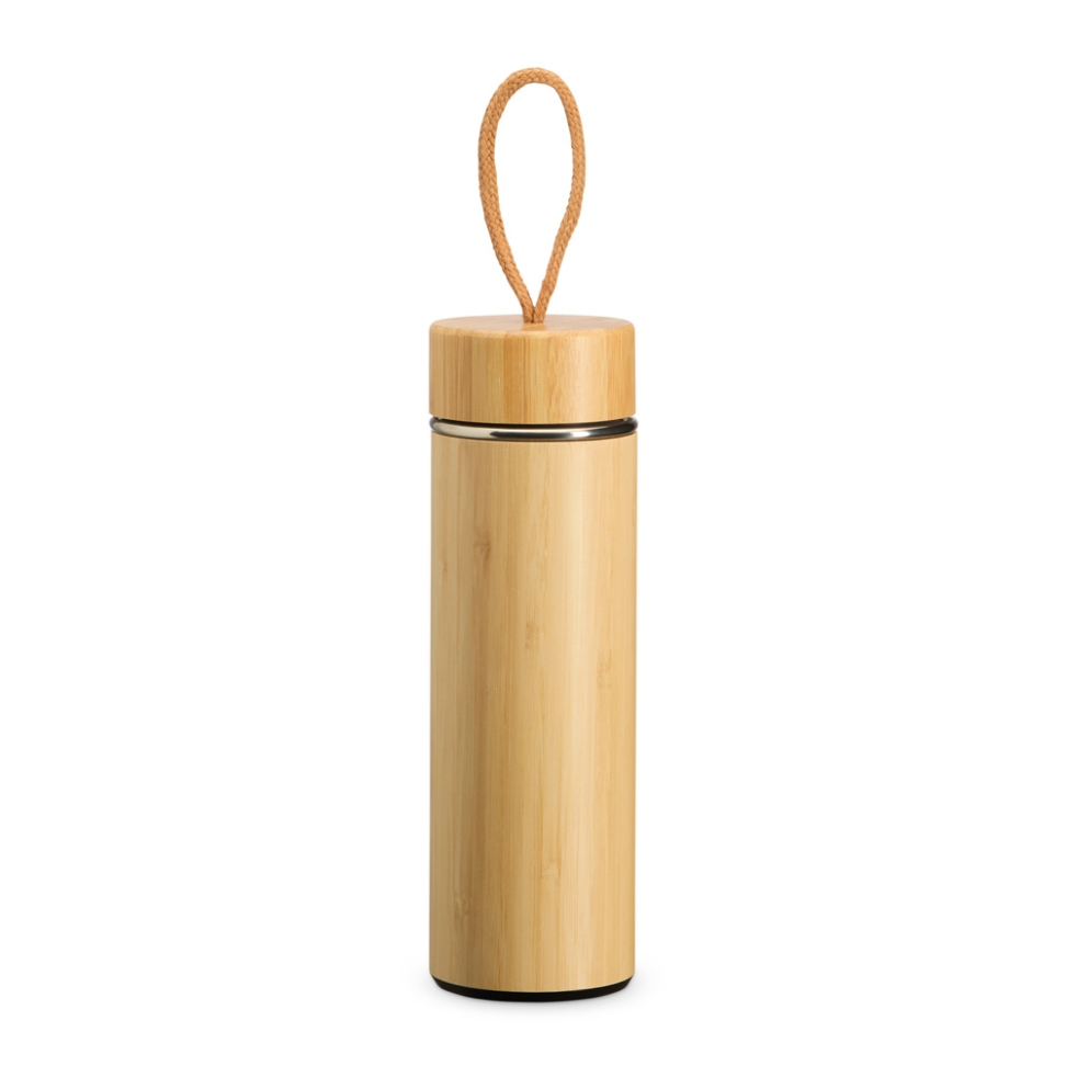 Garrafa Térmica de Bambu com infusor 400 ml - #3