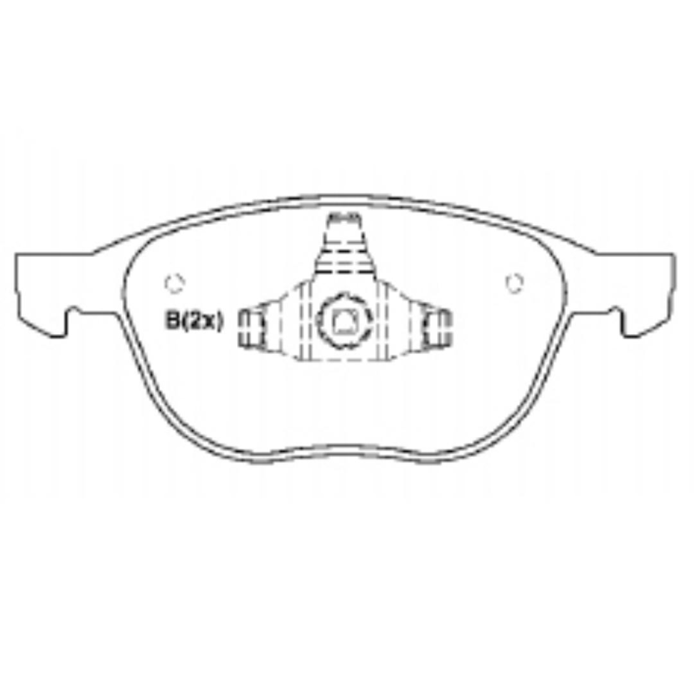 PASTILHA FREIO DIANTEIRO ECOSPORT 2.0 4X2 09/ FOCUS 2.0 16V 09/
