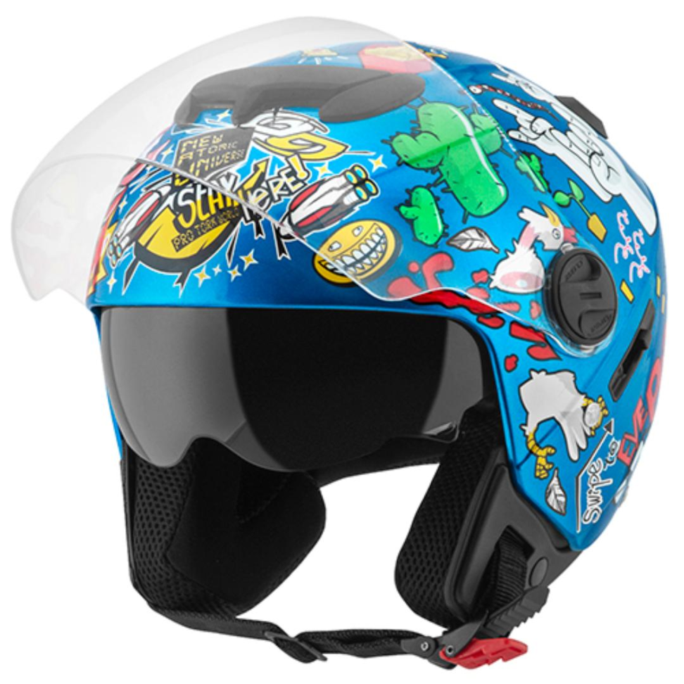 CAPACETE NEW ATOMIC UNIVERSE AZUL N°60