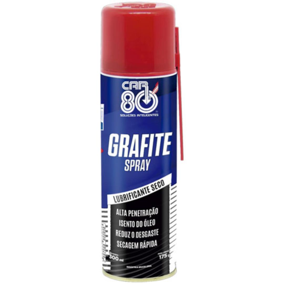 Grafite Spray Car 80 Lubrificante A Seco 300ml Uso Geral