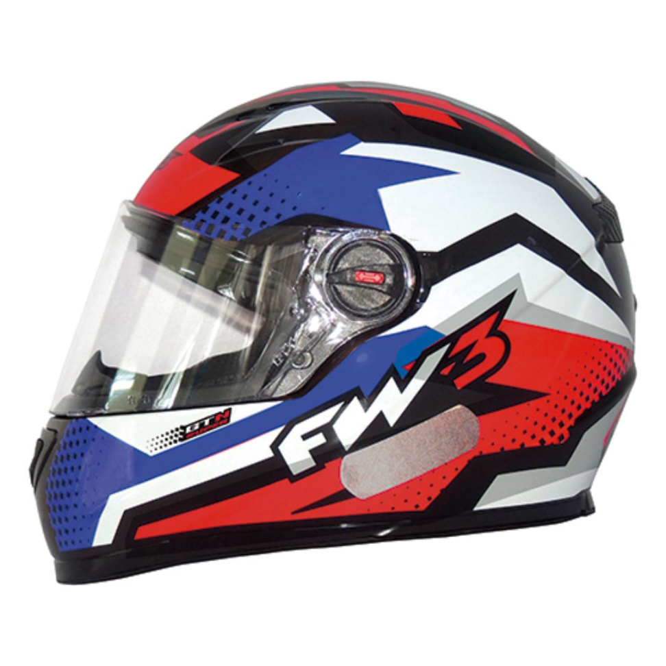 CAPACETE FW3 GTN SUPER PRETO/BRANCO/VERMELHO Nº 58