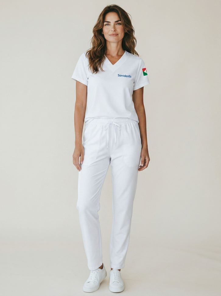 Scrub Branco feminino ASB Sorri