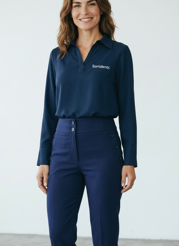 Camisa manga longa crepe Sorri