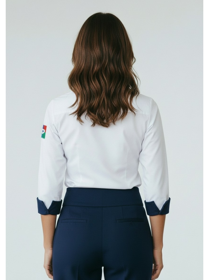 Camisa Tricoline manga 3/4 Sorri