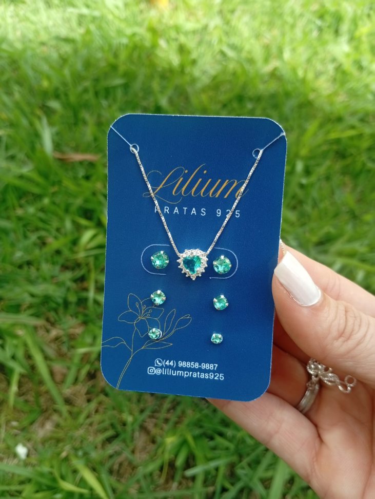 Conjunto colar e brincos Prata 925 - #3