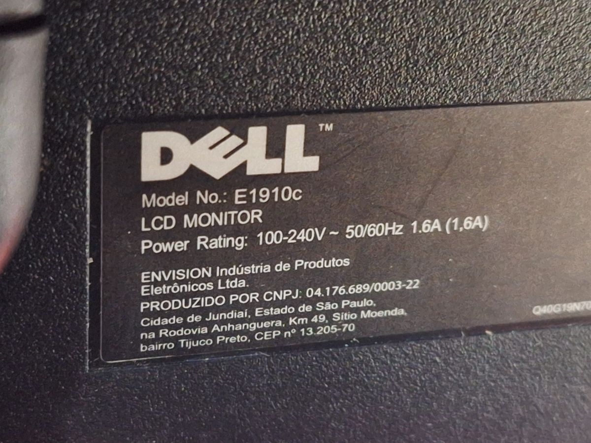 Monitor Dell E1910c - #2