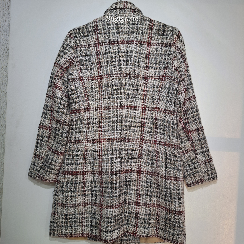 Casaco tweed xadrez Tamanho M - Cortelle