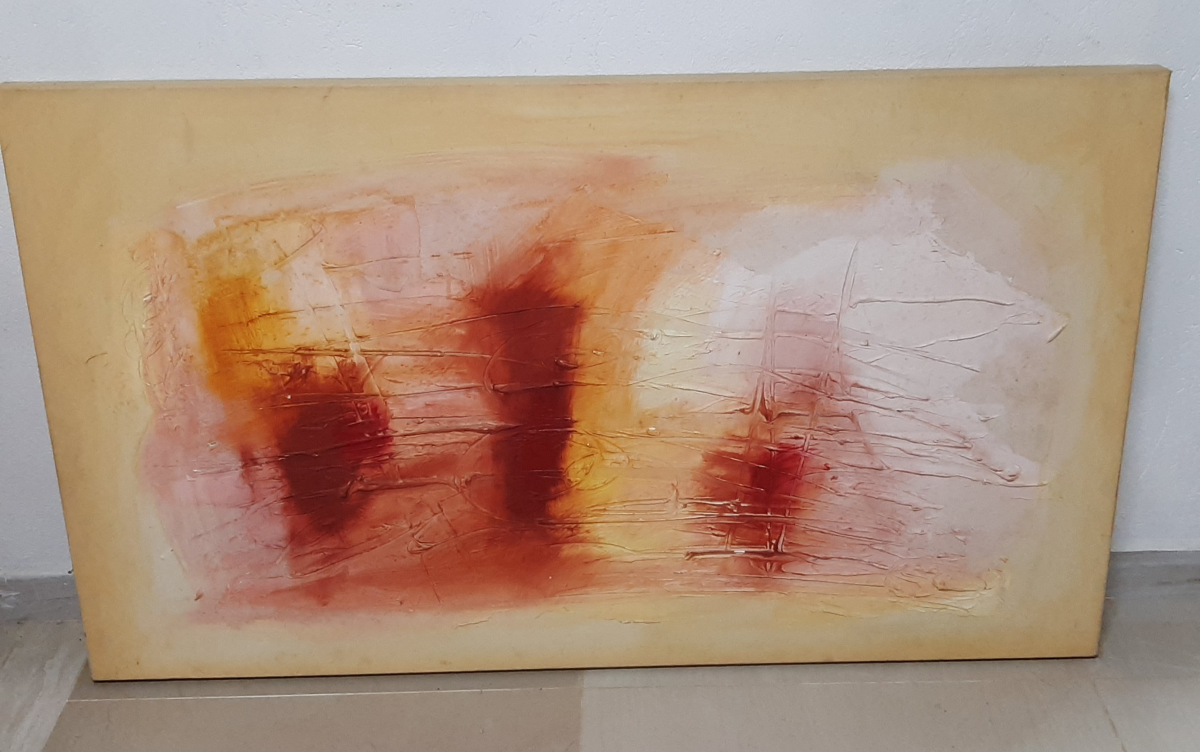 Quadro Amarelo Abstrato