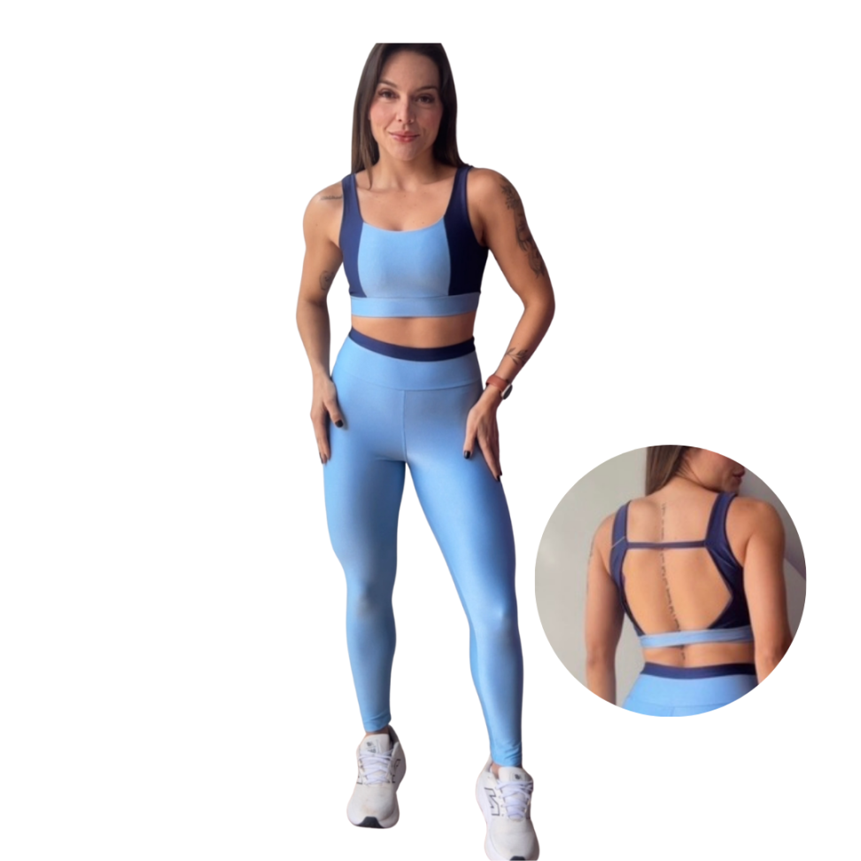 Conjunto de calça biclor