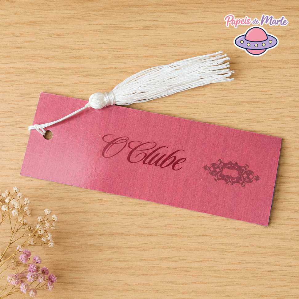 Kit com seis marca-páginas personalizados e pingente