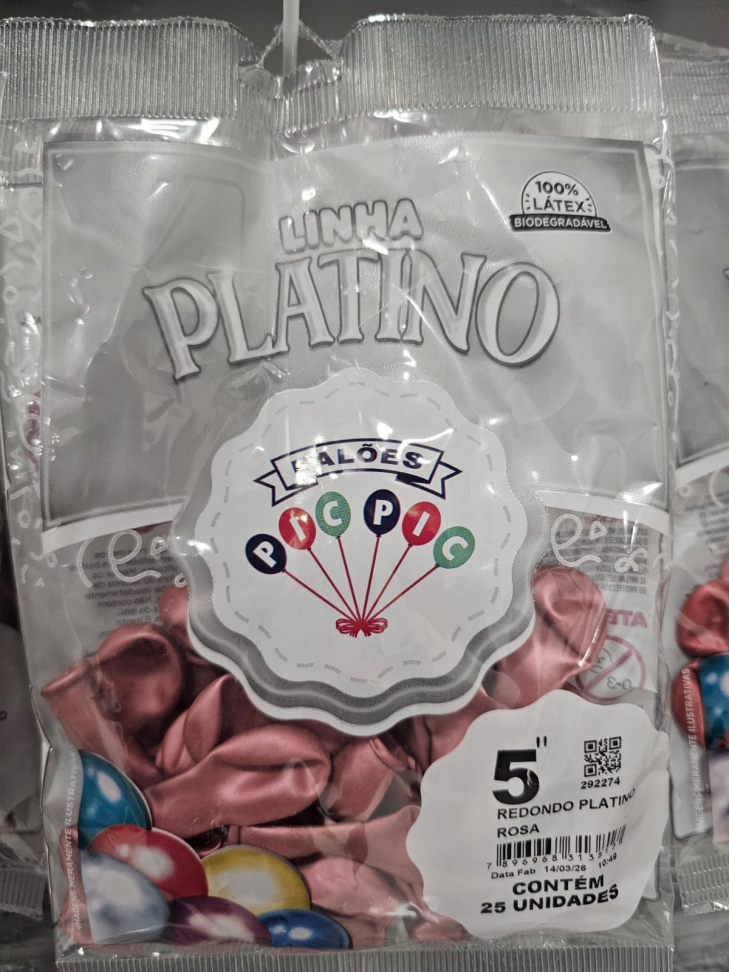 Balão 5" Platino Rosa