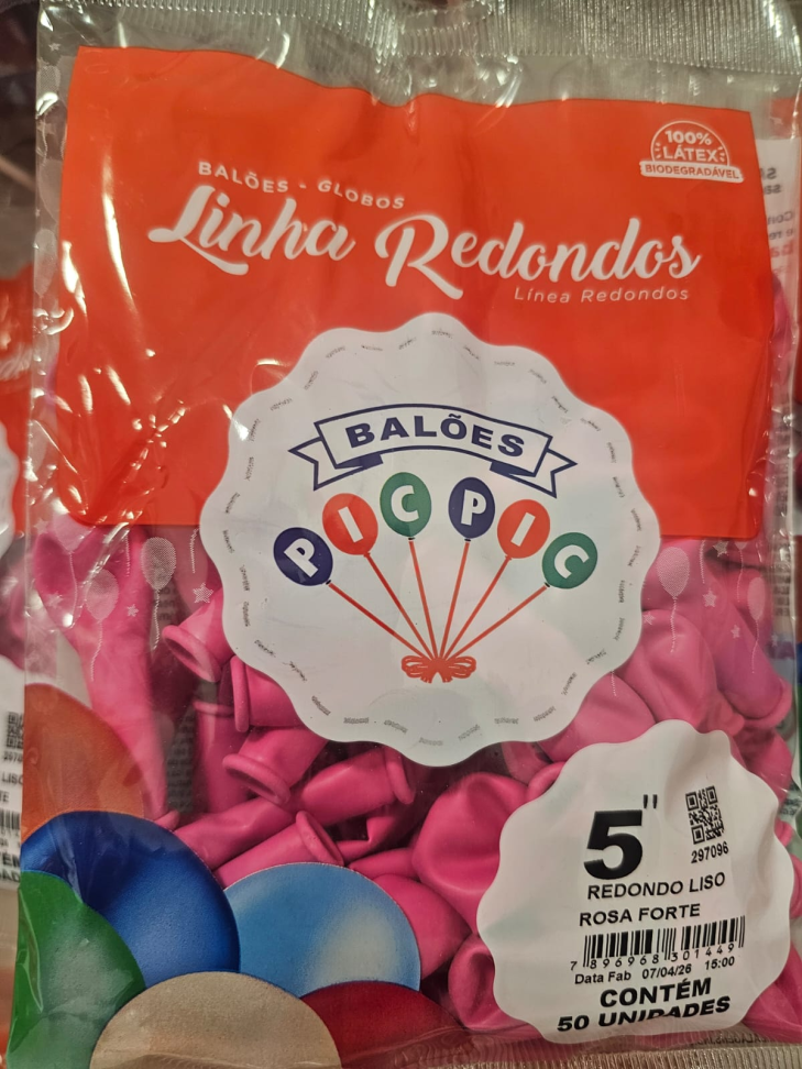 Balão Rosa Forte 5"
