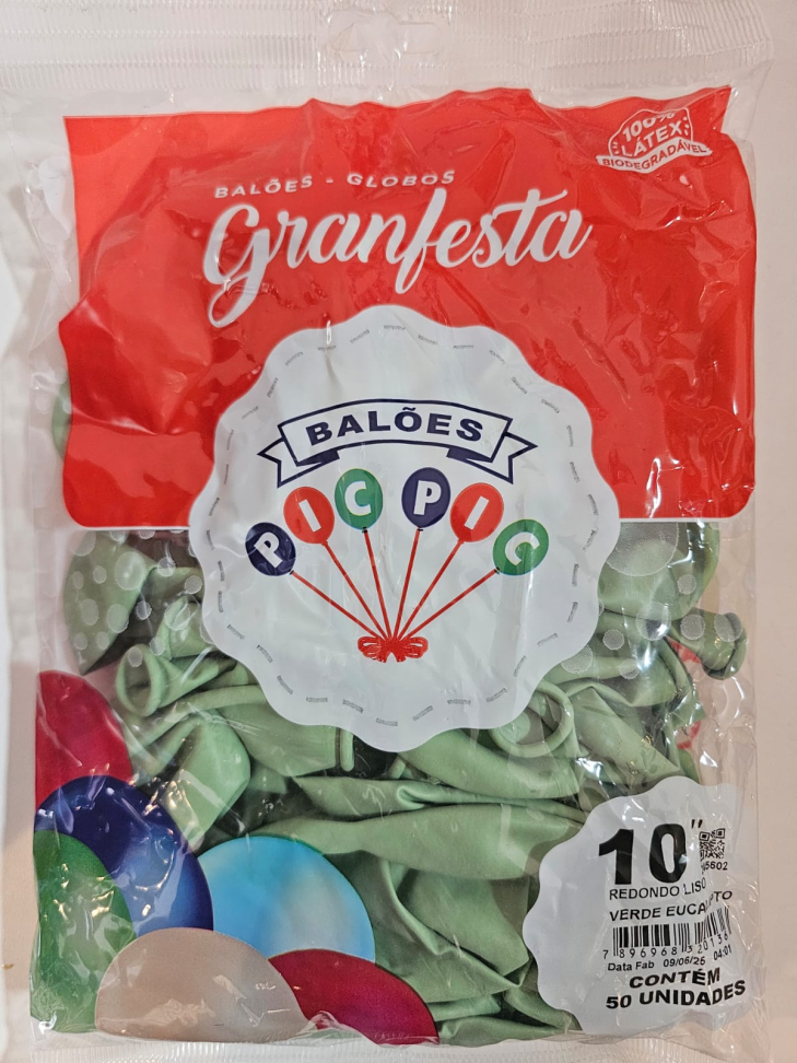 Balão Verde Eucalipto 10"