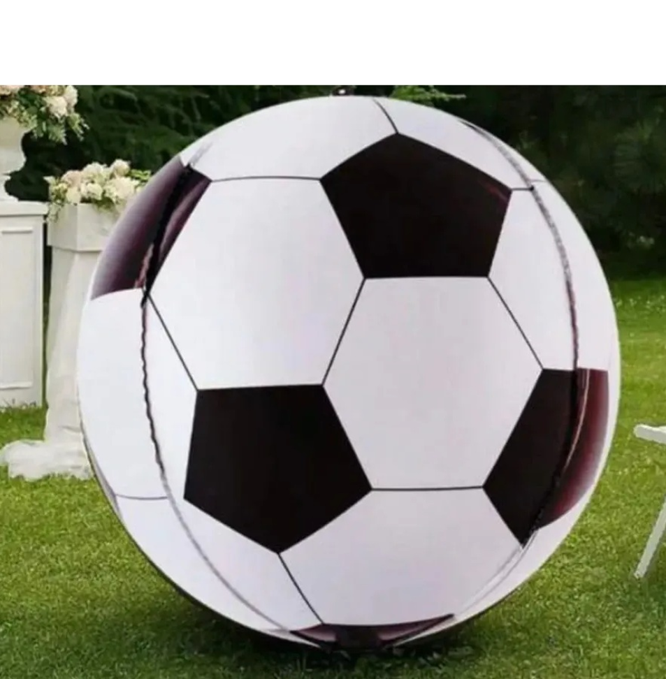 1 Balão Metalizado Bola Futebol 4d Decoração Festa 50"