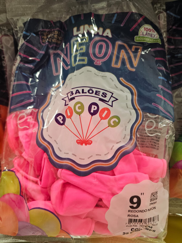 Balão Neon 9" Rosa