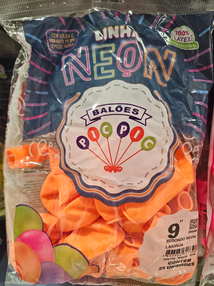 Balão Neon 9" Laranja